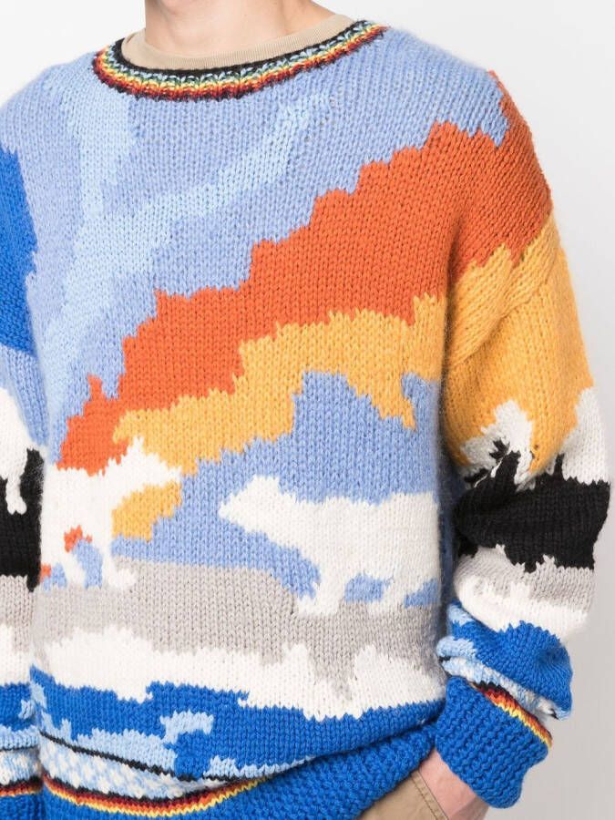 DSQUARED2 Intarsia trui Blauw