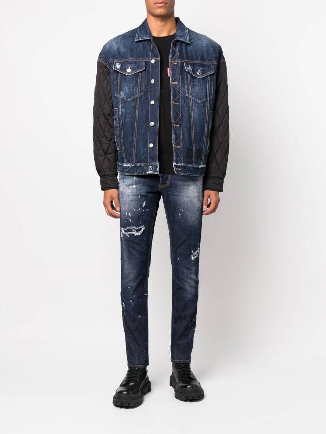 DSQUARED2 Jack met contrasterende mouwen Blauw