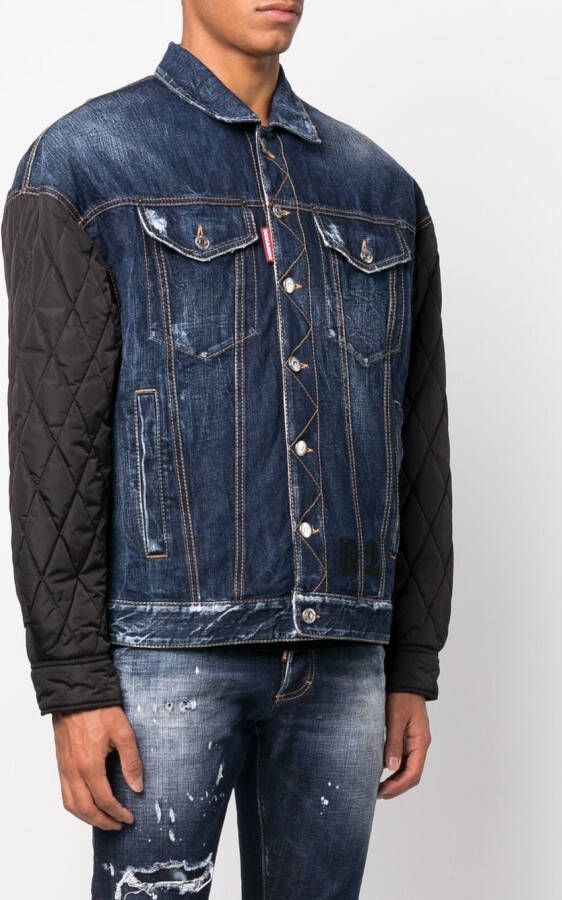 DSQUARED2 Jack met contrasterende mouwen Blauw