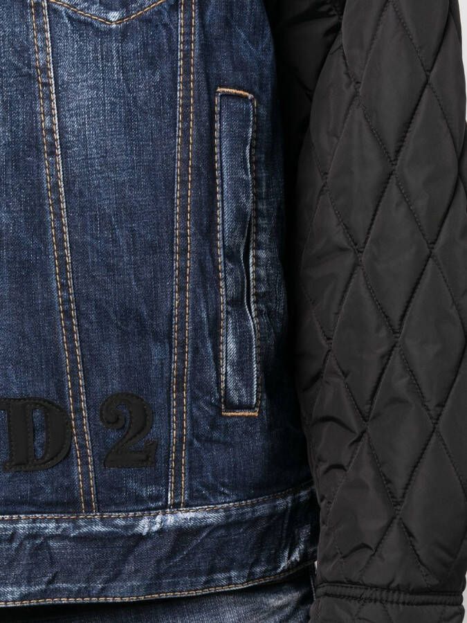 DSQUARED2 Jack met contrasterende mouwen Blauw