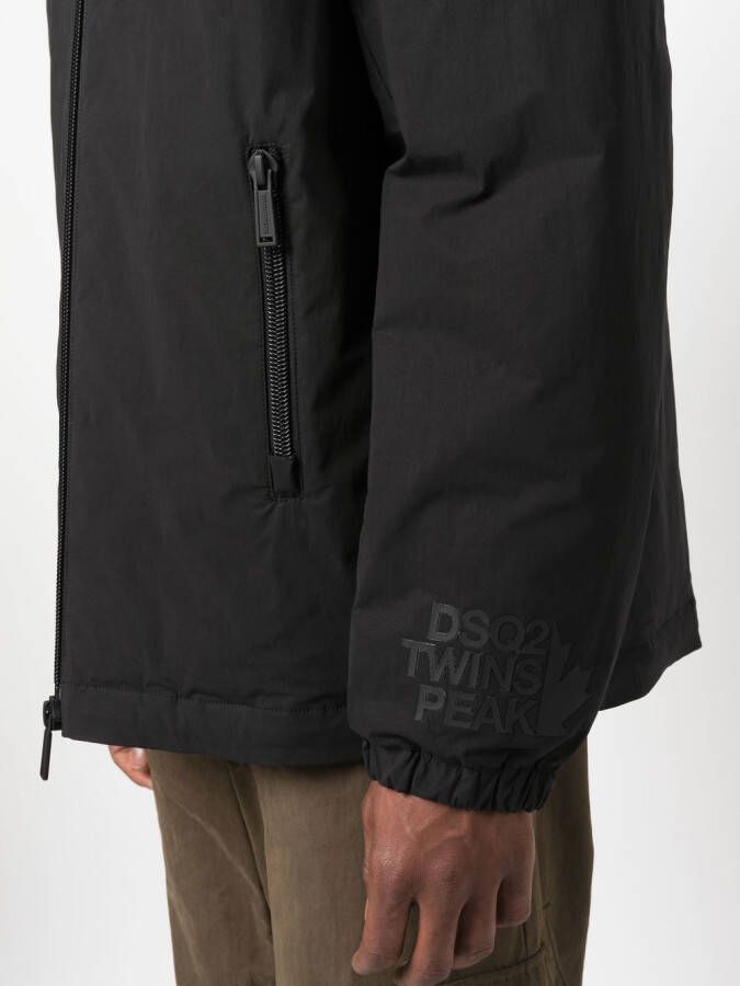 DSQUARED2 Gewatteerd jack met hoge hals Zwart