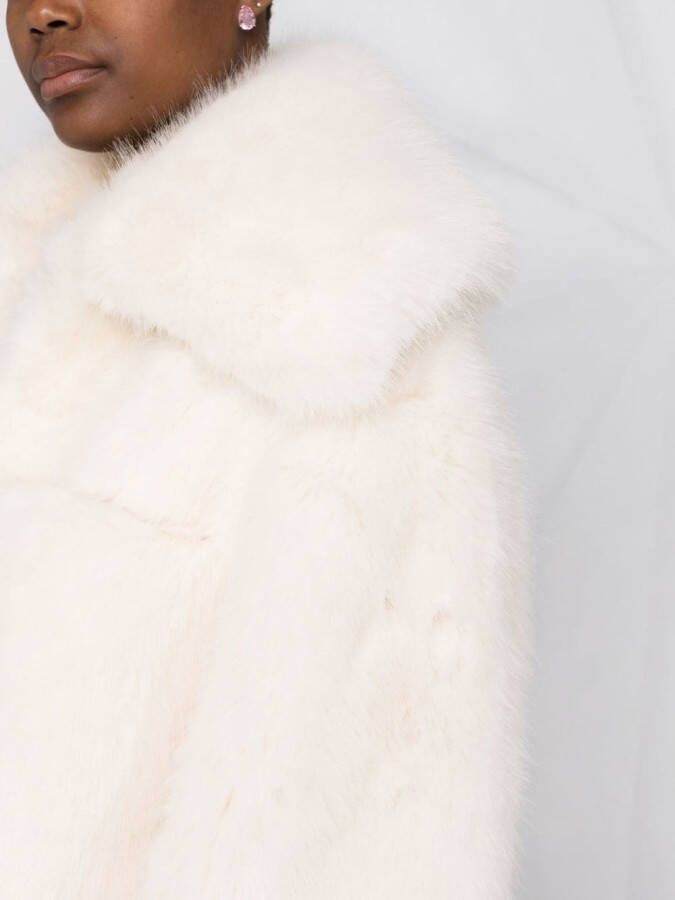 DSQUARED2 Jas van imitatiebont Wit