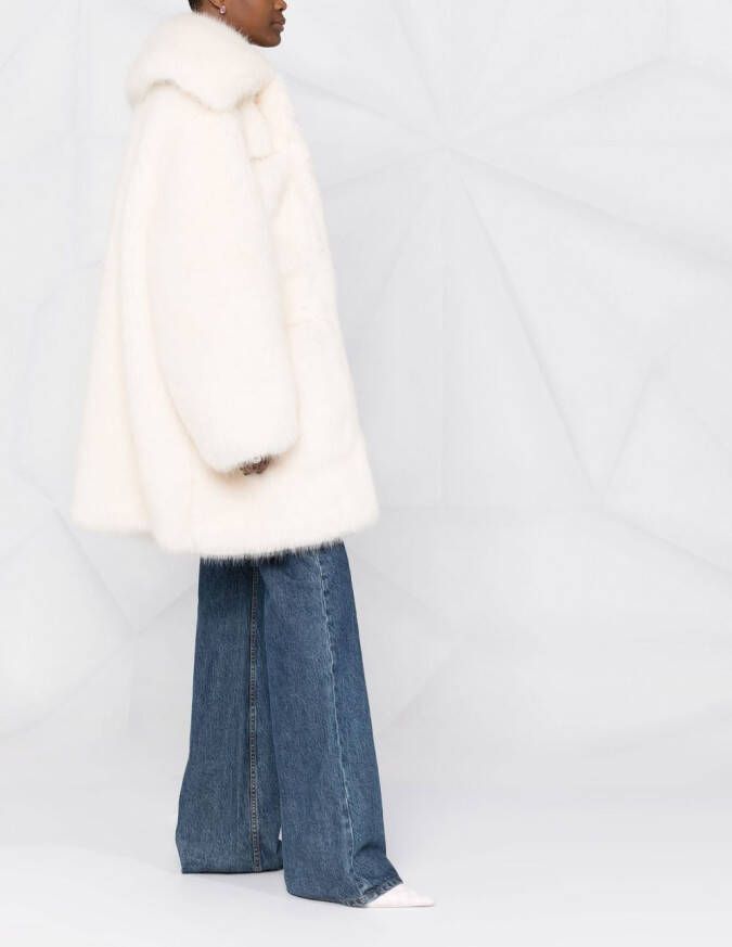 DSQUARED2 Jas van imitatiebont Wit