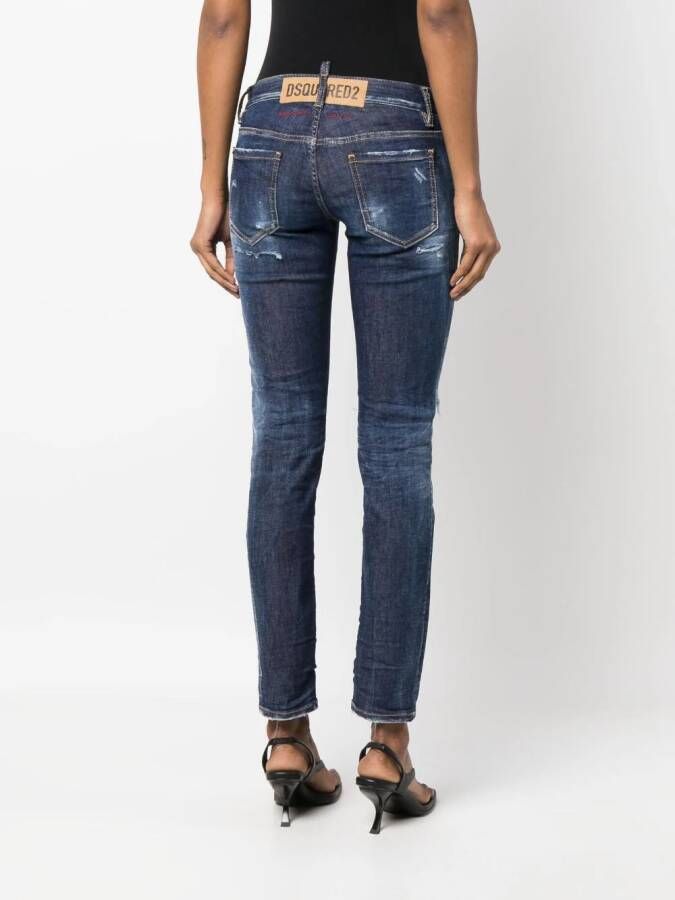 DSQUARED2 Jeans met gerafeld-effect Blauw