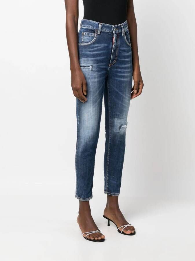 Dsquared2 Jeans met gerafeld effect Blauw