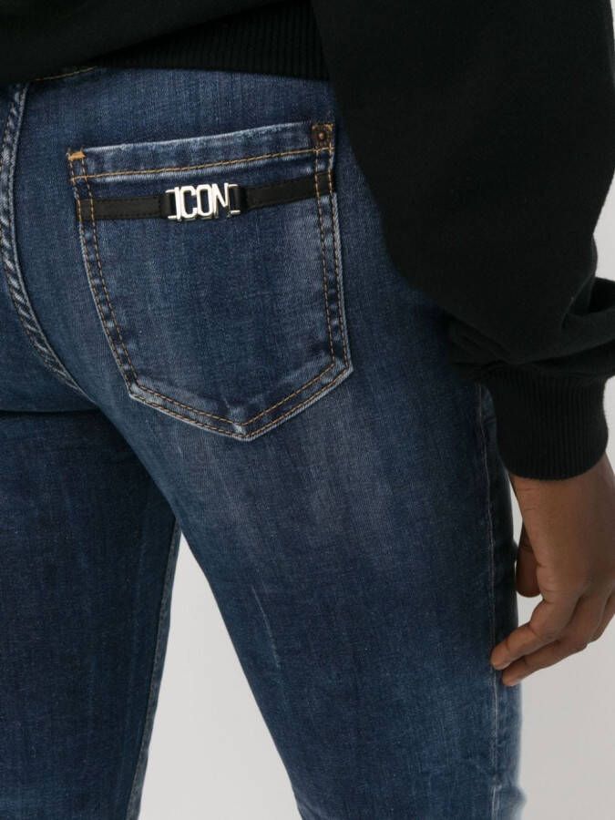 DSQUARED2 Jeans met gerafeld effect Blauw