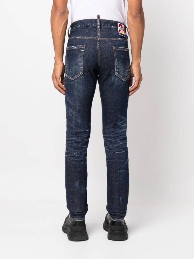 DSQUARED2 Jeans met logopatch Blauw