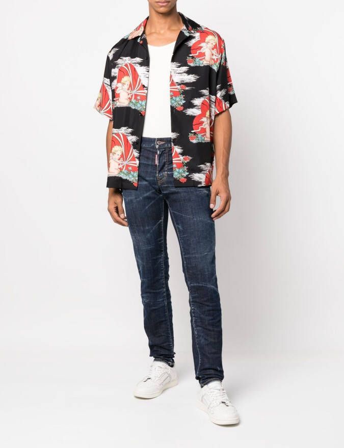 DSQUARED2 Jeans met logopatch Blauw
