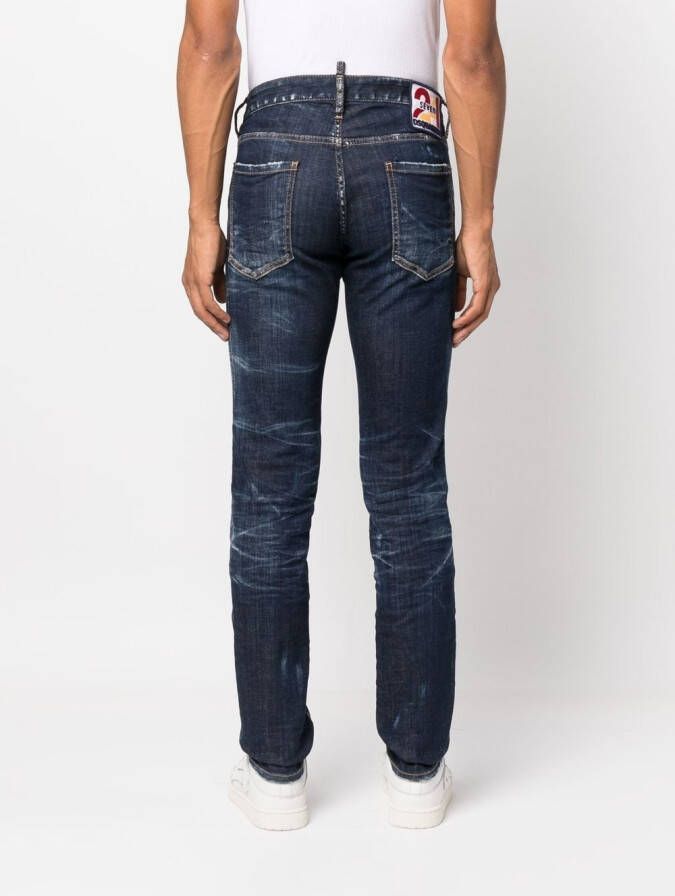 DSQUARED2 Jeans met logopatch Blauw