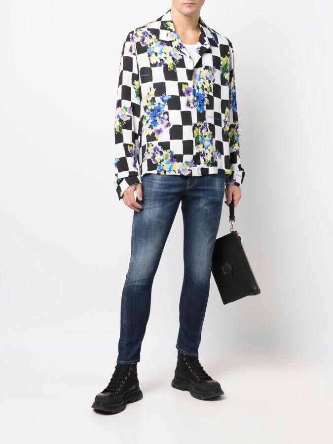 DSQUARED2 Jeans met logopatch Blauw