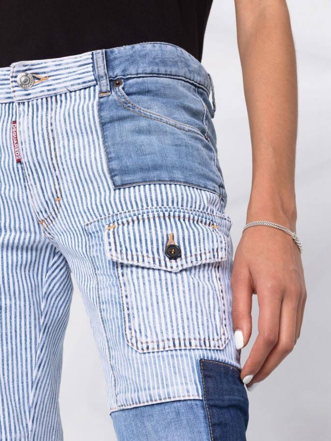 DSQUARED2 Jeans met patchwork Blauw