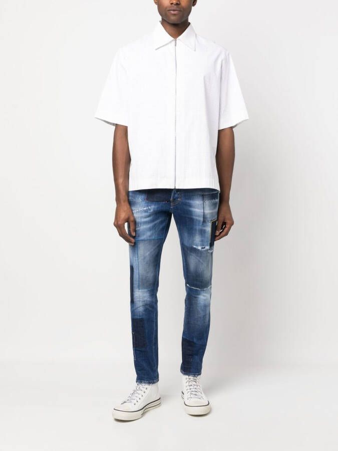 DSQUARED2 Jeans met patchwork Blauw