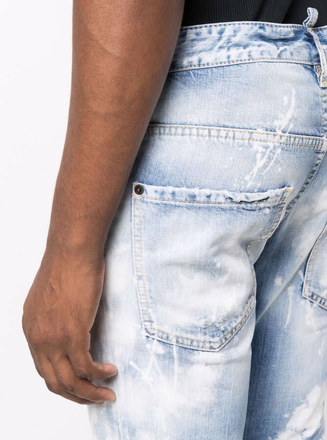DSQUARED2 Jeans met verf spetters Blauw
