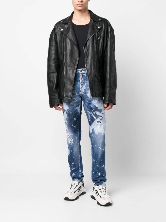 DSQUARED2 Jeans met verfspatten Blauw