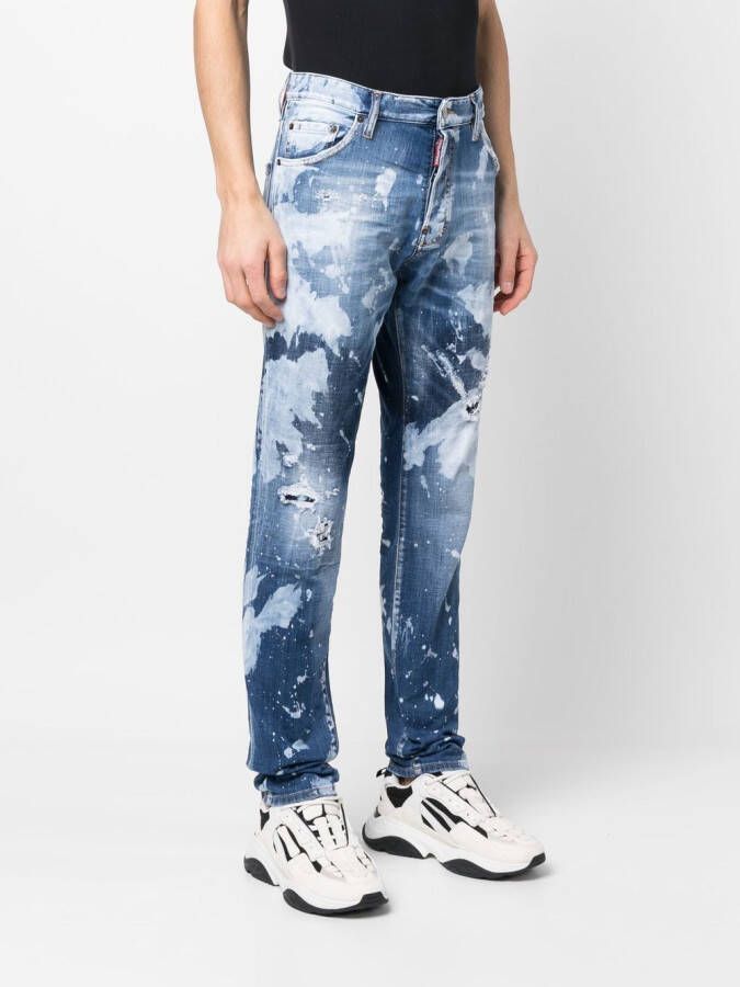 DSQUARED2 Jeans met verfspatten Blauw