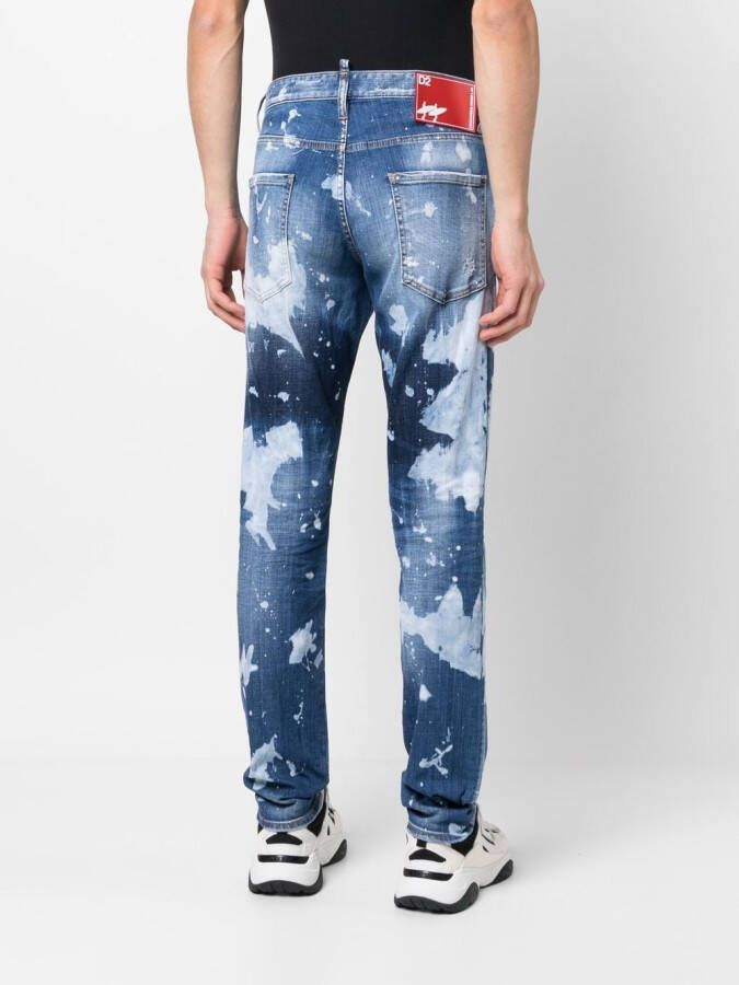 DSQUARED2 Jeans met verfspatten Blauw