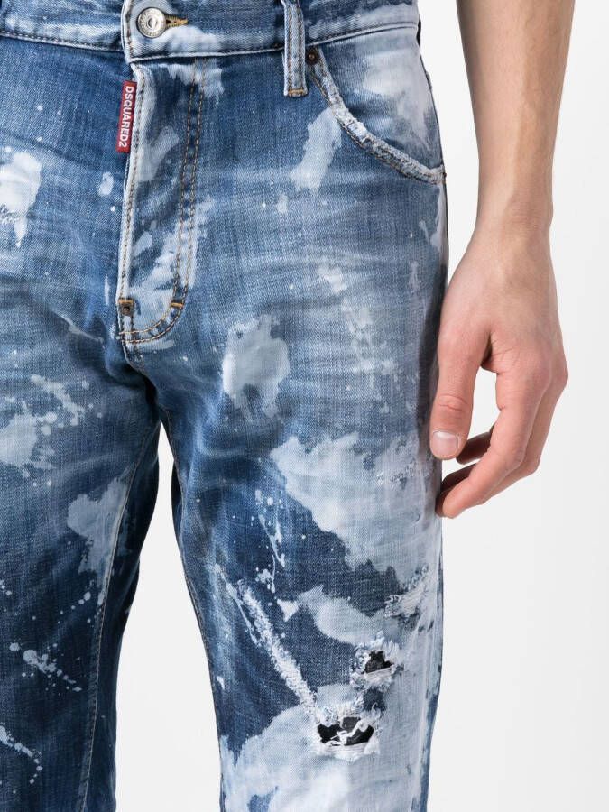 DSQUARED2 Jeans met verfspatten Blauw