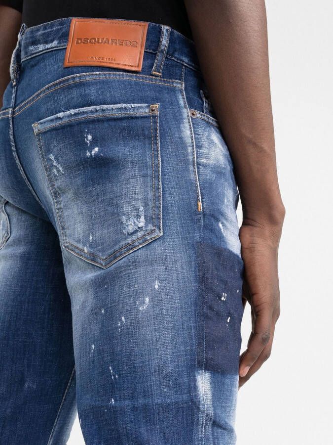 DSQUARED2 Jeans met verfspetters Blauw