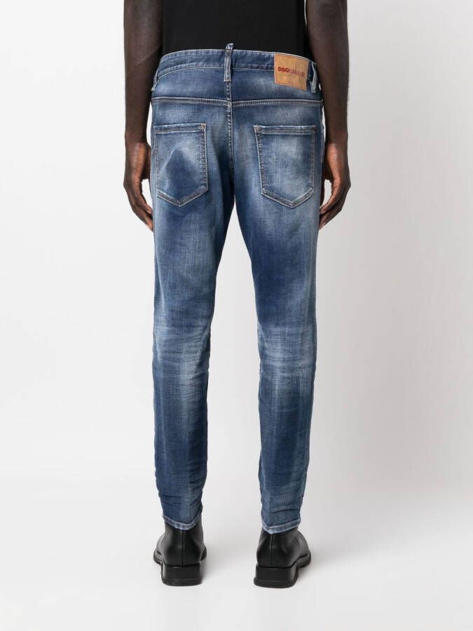 Dsquared2 Jeans met verwassen effect Blauw