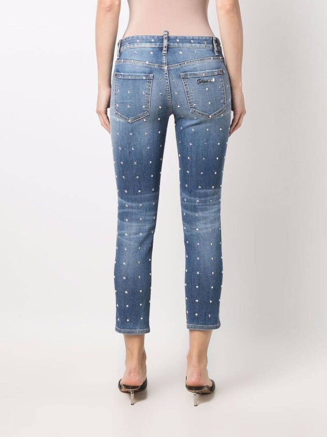 DSQUARED2 Jeans verfraaid met kristallen Blauw