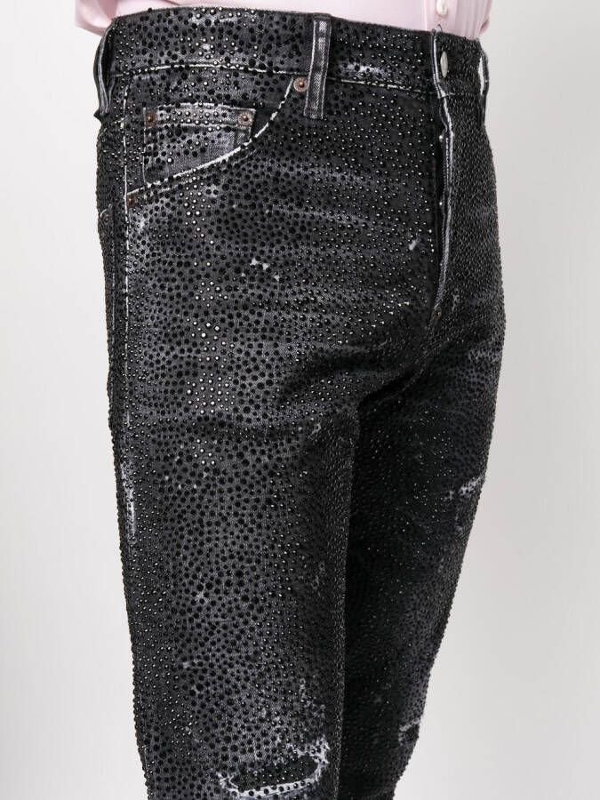 Dsquared2 Jeans verfraaid met kristallen Zwart