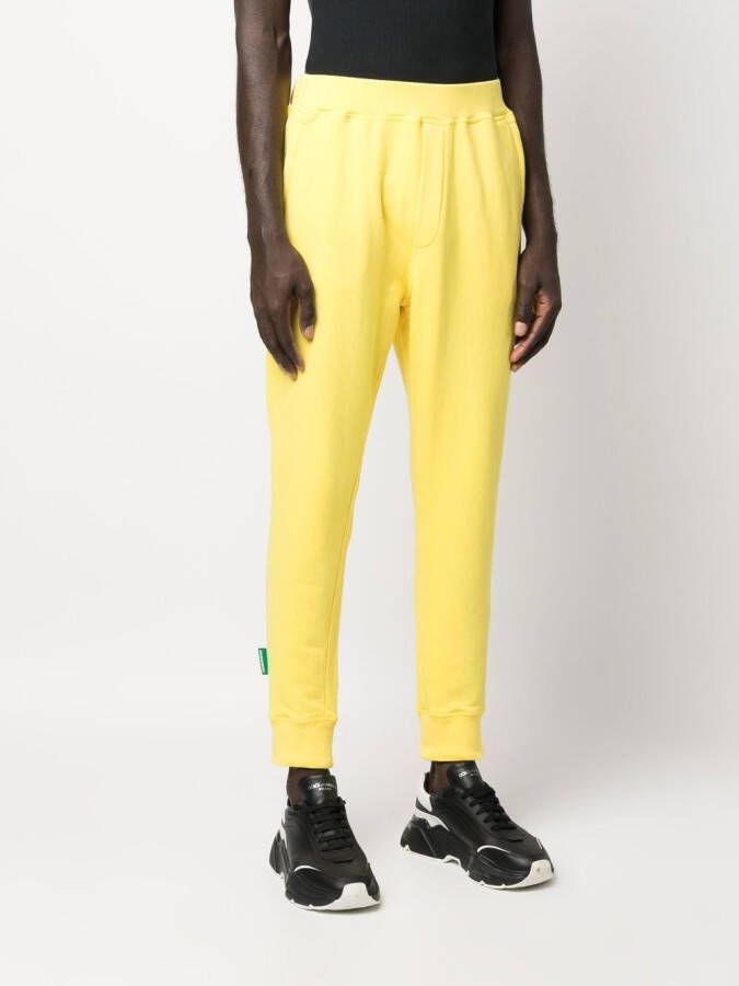 DSQUARED2 Trainingsbroek met toelopende pijpen Geel