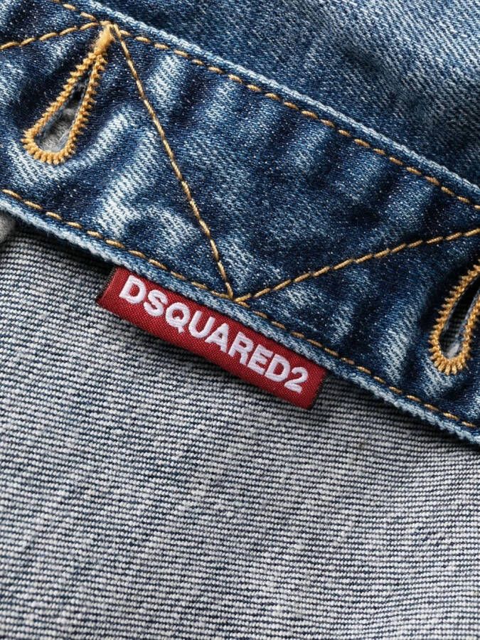 DSQUARED2 Jurk met logoprint Blauw