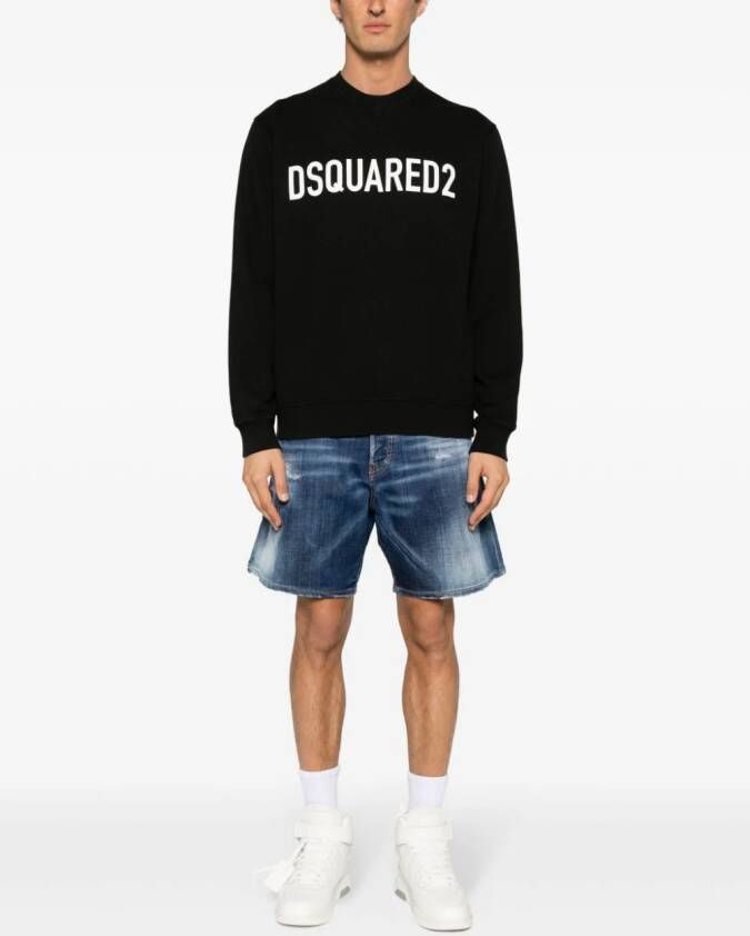 Dsquared2 Katoenen sweater met logoprint Zwart