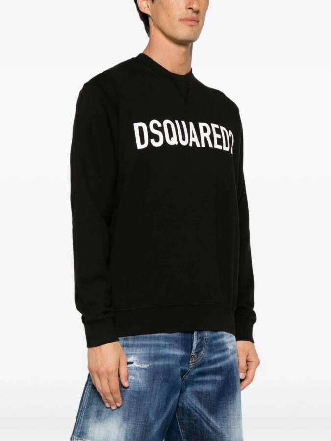 Dsquared2 Katoenen sweater met logoprint Zwart