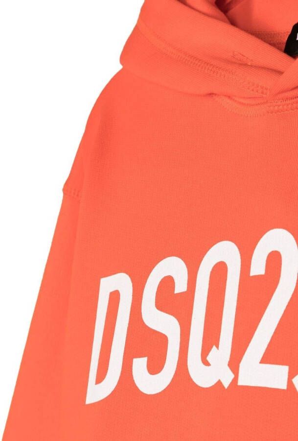 Dsquared2 Kids Asymmetrische hoodie Oranje