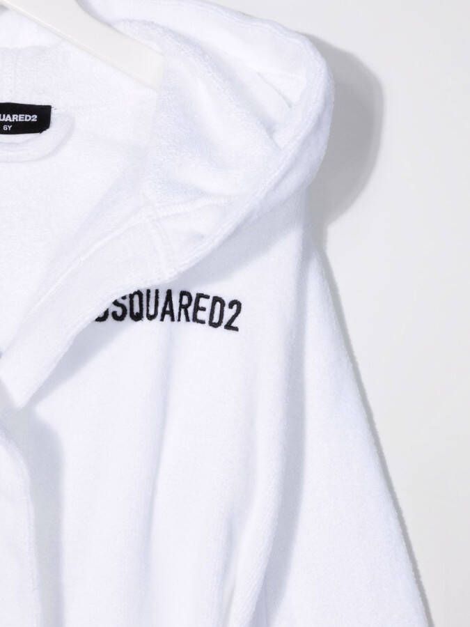 DSQUARED2 KIDS Badjas met borduurwerk DQ100 BIANCO