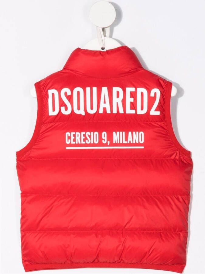 DSQUARED2 KIDS Bodywarmer met logoprint Rood