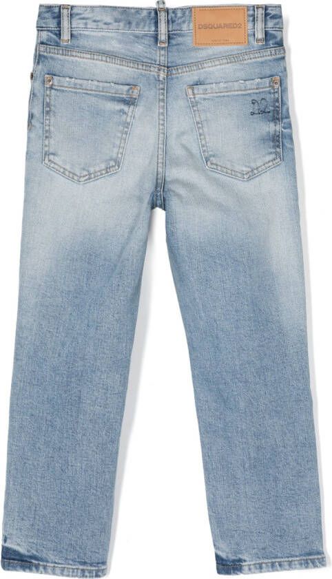 Dsquared2 Kids Jeans met strikdetail Blauw