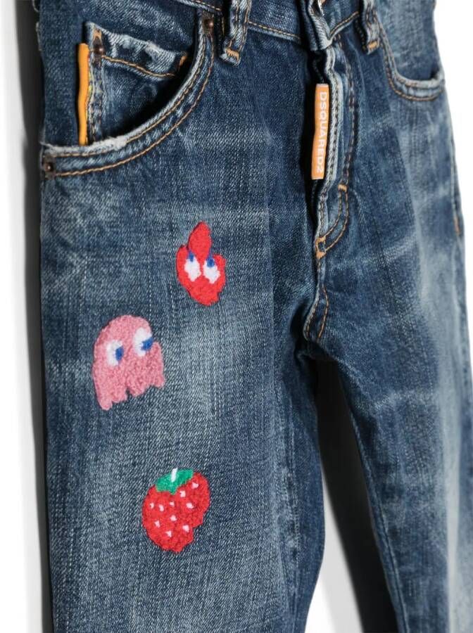 Dsquared2 Kids Clement straight jeans Blauw