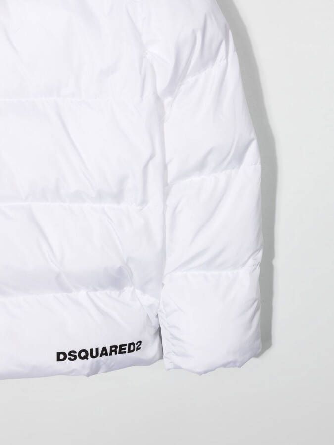 DSQUARED2 KIDS Donsjack met capuchon Wit