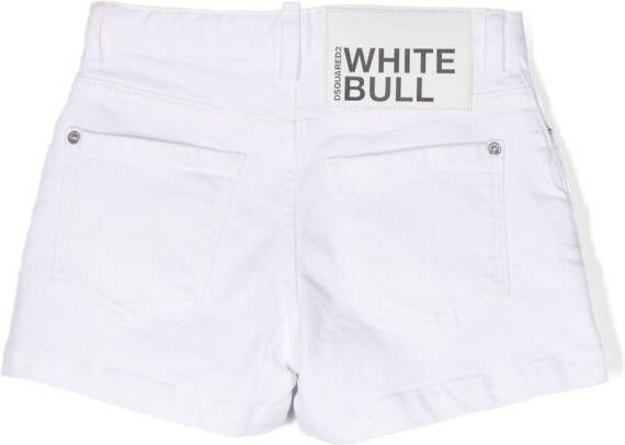 Dsquared2 Kids Shorts met vijf zakken Wit