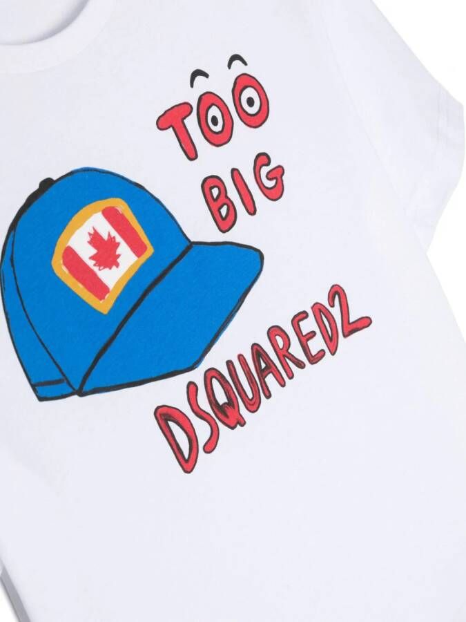 DSQUARED2 KIDS T-shirt met grafische print Wit