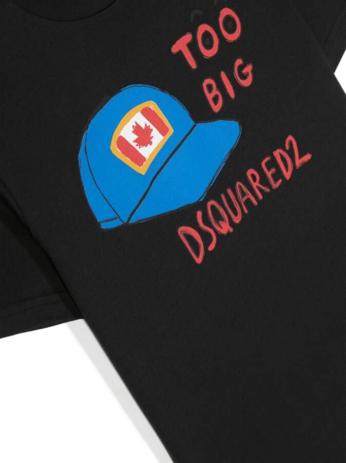 Dsquared2 Kids T-shirt met grafische print Zwart