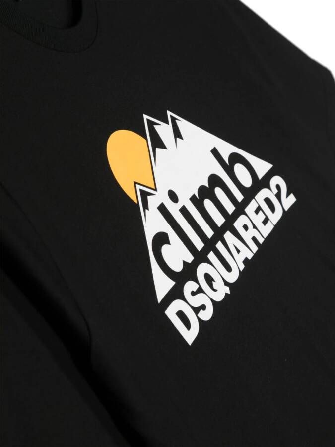 Dsquared2 Kids T-shirt met print Zwart