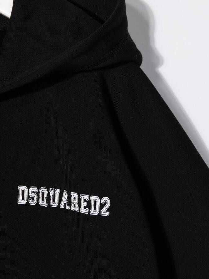 DSQUARED2 KIDS Hoodie met logoprint Zwart
