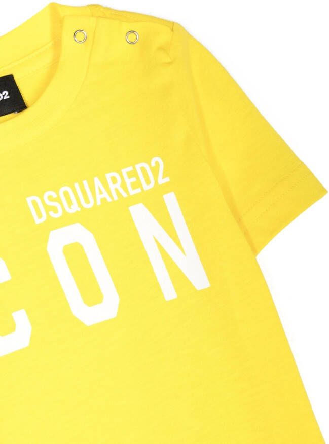 Dsquared2 Kids T-shirt met logoprint Geel