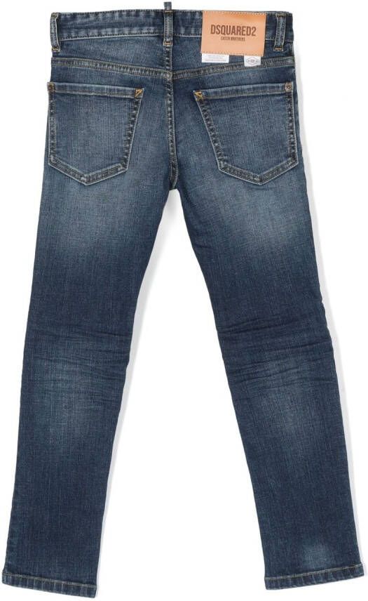 Dsquared2 Kids Jeans met logopatch Blauw