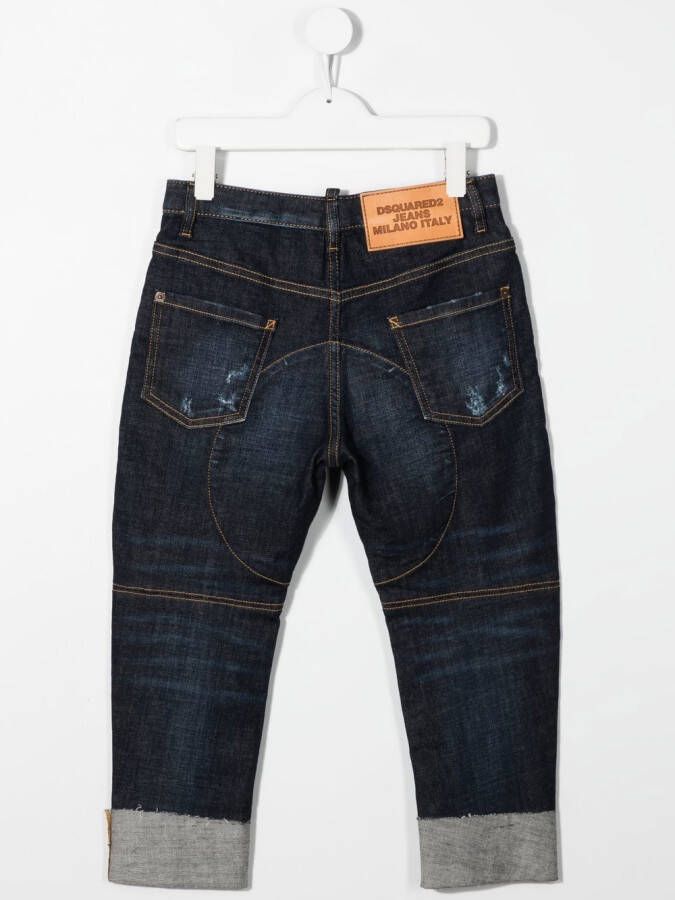 DSQUARED2 KIDS Jeans met stonewash-effect Blauw
