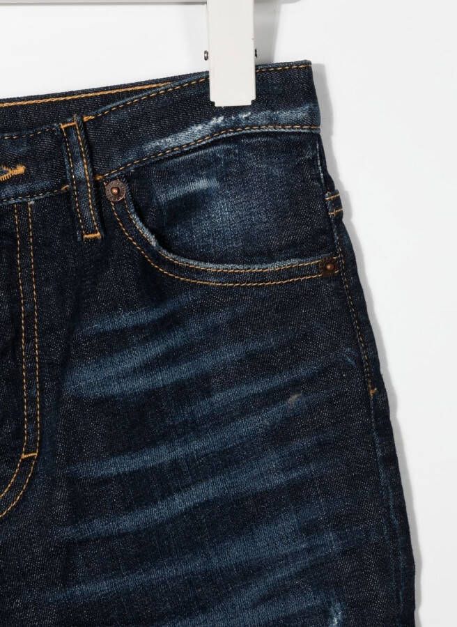 DSQUARED2 KIDS Jeans met stonewash-effect Blauw