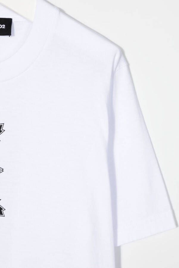 DSQUARED2 KIDS Katoenen T-shirt Wit