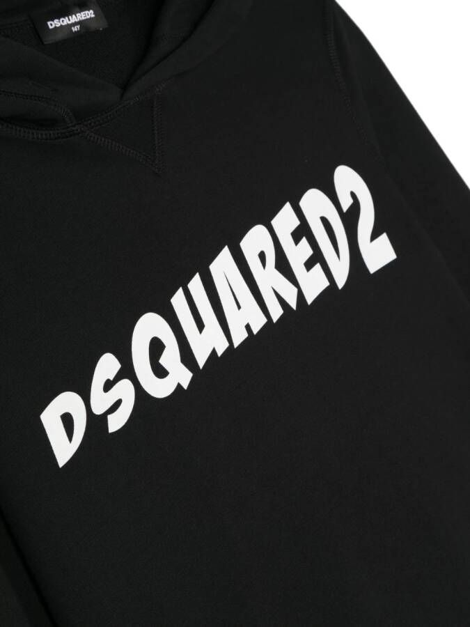 Dsquared2 Kids Hoodie met logoprint Zwart