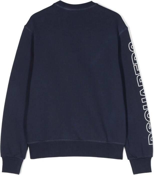 DSQUARED2 KIDS Sweater met logoprint Blauw