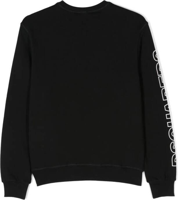 DSQUARED2 KIDS Sweater met logoprint Zwart