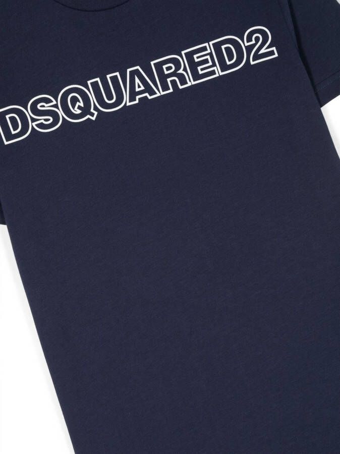 DSQUARED2 KIDS T-shirt met logoprint Blauw