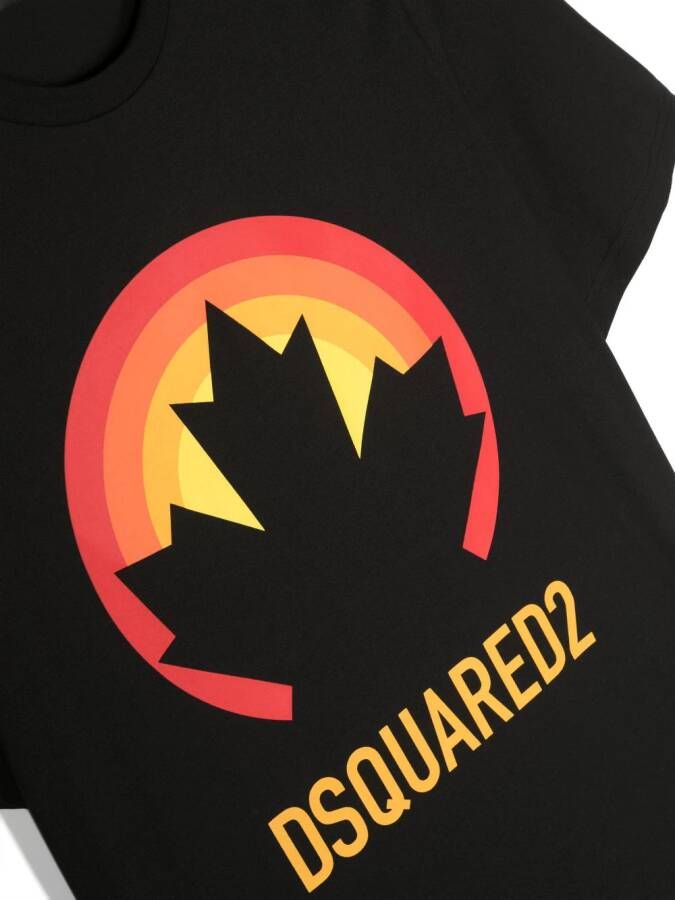 DSQUARED2 KIDS T-shirt met logoprint Zwart